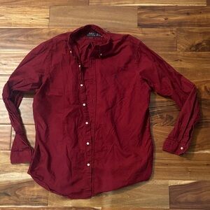 Polo Ralph Lauren Deep Red Casual Button-Down Shirt